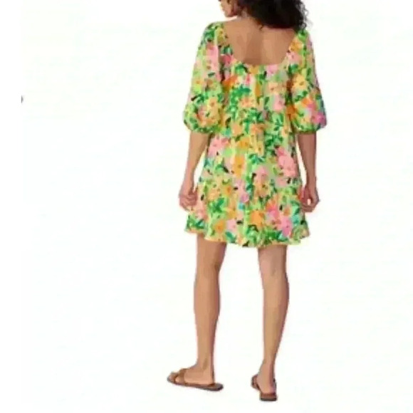 NWT Sanctuary Green Scoop Neck Boho Floral Midi Dress Size XL - Picture 3 of 11